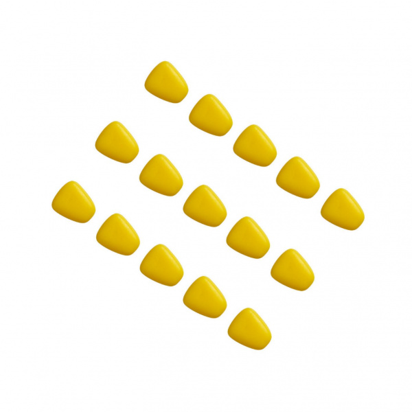 Art.717-G зерна кукурузы синтетические,желтые 3 разм. 15шт