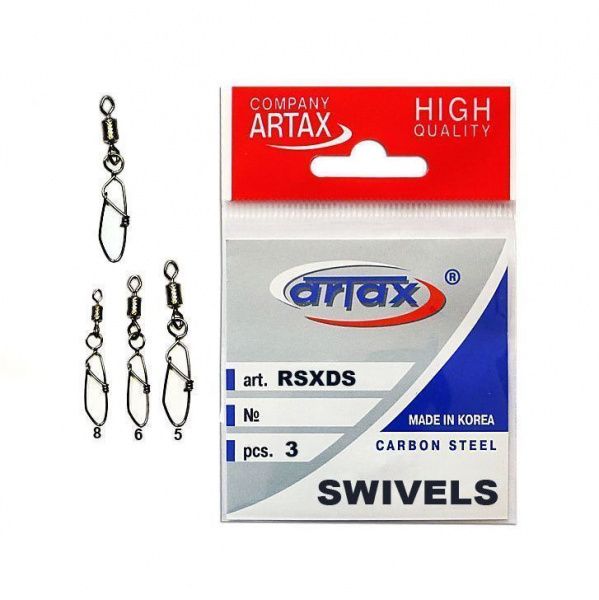 RSXDS-5 ROLLING SWIVEL W/DANISH SNAP, BLACK   size - 5